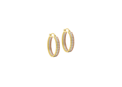 Three Tone Plated Seminario Earring